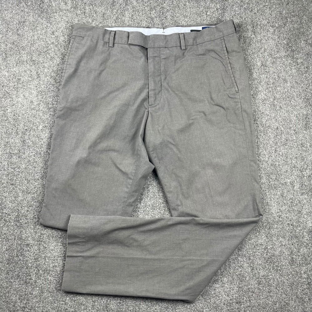 Polo Ralph Lauren Mens Slim Fit Chino Pants Gray Cotton Blend Stretch 36x31